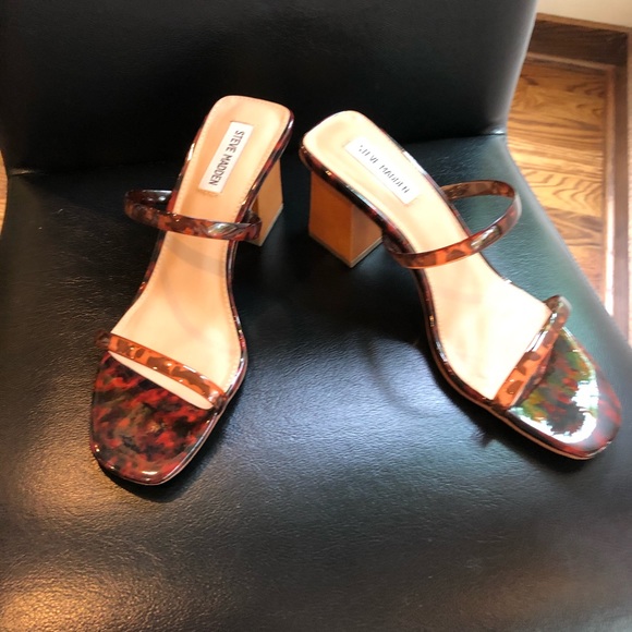 Steve Madden Tortoise Honey Slide Sandal - Picture 2 of 6